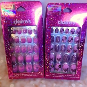 Claires Girls Talon Stiletto Duo Set False Nails